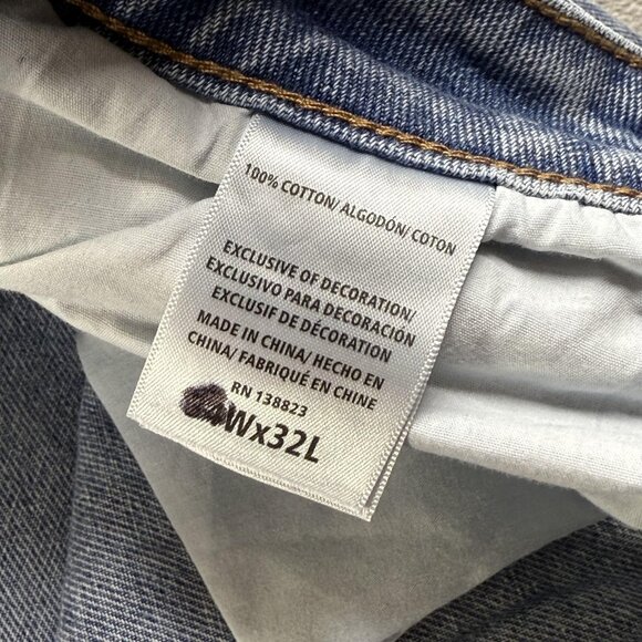 Cleo + Wolf Jeans Womens 38x36 Light Wash Ultra High Rise Ankle Straight Cotton - Picture 14 of 16